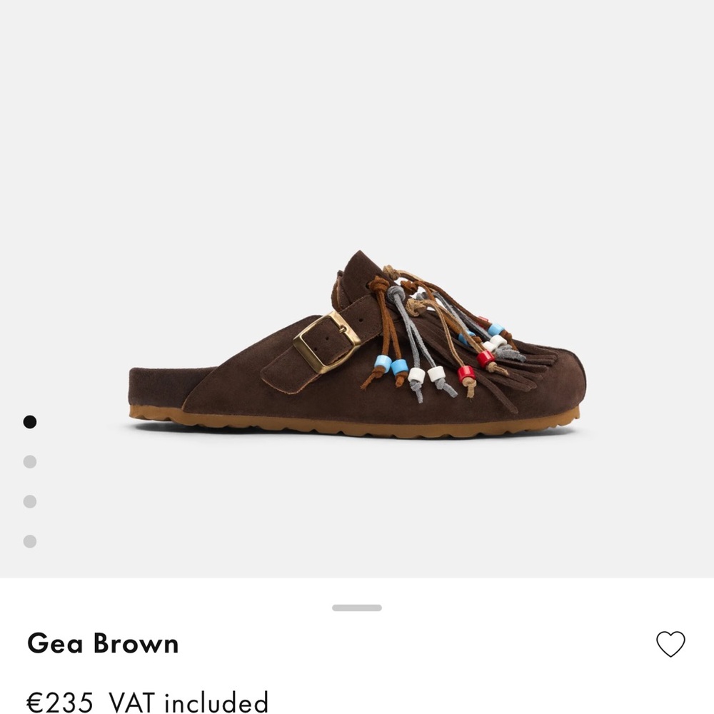 Gea Brown Suede Clogs with Tassels